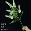 Materiais florais em tons de branco para salões de casamento, móveis para vitrines, adereços de flores de seda para decoração suave, arranjos de flores, marcadores de corredor, buquês artificiais atacado