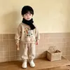 2026 Nuevo Conjunto de Dos Piezas de Dibujos Animados de Perrito para Niños Conjunto de Sudadera de Cuello Redondo y Pantalones Deportivos para Niños Pequeños Bebé Primavera y Otoño
