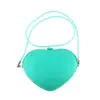 Nuevo Bolso de Mano de Silicona en Forma de Corazón con Correa Cartera Cruzada Bolso de Hombro Único para Mujer