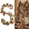 Amazon Enredadera de Rosas Artificiales Decoración del Hogar Hoja de Arce Artificial Decoración de Fiesta Enredadera de Hojas de Dinero Artificiales de Otoño