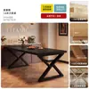 Mesa de comedor estilo mediados de siglo, madera maciza, diseñada para eliminar la necesidad de una sala de estar separada, una mesa larga grande e integrada que también puede servir como escritorio o banco de trabajo, un nuevo modelo para uso doméstico