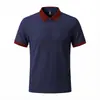 Desejo Cor Americano Bloqueio de Cores Lapela Manga Curta Time de Golfe Construção de Equipe Tamanho Plus Outdoor Respirável Roupas de Trabalho em Grupo Camisa Polo