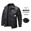 Jaqueta de Couro Nova 2025 Masculina Slim Estilo Coreano Tendência Bonita Casual Jaqueta Lapela Jaqueta de Couro