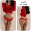Lingerie Sexy Noite Longa Tentação Sexy Calcinha Tanga Fio Dental Entrepernas Abertas Roupa Íntima Sexy Paixão de Cama Feminina
