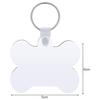 Llavero de madera en blanco para transferencia térmica, llavero de MDF, placa de identificación para perro tipo hueso, imprimible, logotipo, regalo publicitario