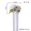 Novos Suprimentos para Casamento Flor de Encosto de Cadeira Estilo Ocidental Decoração Externa Arranjo Flor de Encosto de Cadeira Estilo Floresta Buquê Decorativo de Flor Artificial