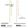 Pendientes Jieding Estilo Europeo y Americano de Acero Inoxidable con Cadena de Circonita y Borla, Ganchos para Orejas de Lujo Ligero de Alta Gama, Joyería Transfronteriza de Acero de Titanio