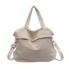 Bolso Cubo de Tela de Nylon Estilo Coreano Original para Mujer Portátil Versátil Bolso Grande Popular en Internet Mismo Estilo Bolso de Hombro Cruzado Estilo Occidental Moderno