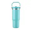 Taza de Coche Portátil de Mismo Modelo Transfronteriza de 30 oz, Taza Aislada de Acero Inoxidable 304, Montaje en Coche, Taza Enfriadora de Hielo con Tapa de Popote para Exteriores