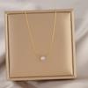 Colar Minimalista de Temperamento com Seis Garras de Diamante Feminino Aço Titânio Não Desbota Nicho Luxo Leve Diamante Único Zircônia Simples Versátil Corrente para Clavícula