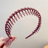 Aro para el cabello de color sólido estilo caramelo simple Corea del Sur Rompepelo Sin Daños con Dientes Antideslizante Sin Nudo Tarjeta para el Cabello Color Onda