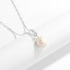 Collar de Cadena de Acero Inoxidable Transfronterizo para Mujer Versátil Estilo Ins Barroco Colgante de Perla de Agua Dulce Cadena para Suéter Joyería
