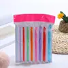 Nuevo color Herramienta de ganchillo de cristal de plástico transparente para tejer suéteres de ganchillo Traje de agujas