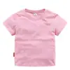 Camiseta 2026 Estilo Nuevo Ropa Infantil Algodón Puro Cuello Redondo Manga Corta Color Sólido Top Uniforme de Clase de Jardín de Infancia Camiseta Uniforme de Clase de Jardín de Infancia