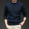 Suéter Jacquard de Hilo Fino para Hombre de 450g, Camisa Base de Punto Casual de Cuello Redondo Otoño e Invierno 2025, Suéter para Hombre