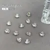 Decorações de Unhas com Bolas de Diamante de Zircônia de Alta Qualidade, Diamantes Quadrados de Açúcar Gelado Branco e Diamantes de Ovo de Pombo para Unhas, Diamantes Empilhados Prontos para Nail Art