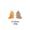 Colgante Lindo de Dinosaurio Tyrannosaurus Rex para Manualidades Aleación Esmalte Accesorios de Joyería Llavero Colgante para Tocados Transfronterizo