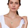 Collar con clip ajustable en capas transfronterizas, colgante de cristal con incrustaciones de circonitas cuadradas geométricas, combinable con todo, superposición de doble capa.