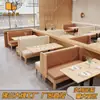 Conjunto de Mesa e Cadeiras para Restaurante Japonês, Loja de Chá com Leite, Restaurante Ocidental, Assentos em Lanchonete de Madeira Maciça, Conjunto de Mesa e Cadeiras Sofá para Cafeteria, Loja de Sobremesas