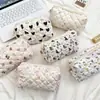 5424 Estuche Acolchado con Relieve de Dibujos Animados, Bolsa de Maquillaje de Mano, Bolsa de Almacenamiento de Gran Capacidad para Mujer, Estuche para Lápices de Papelería para Estudiante con Cremallera