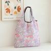 Bolsa de compras de supermercado plegable portátil de gran capacidad con dibujos animados Coolomi, bolsa de tela ligera y respetuosa con el medio ambiente, bolso de hombro