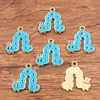 Múltiples Dijes de Aleación para Manualidades Chapado en Oro KC Animales Esmaltados Caballo Hormiga Oruga Insecto Caracol Colgantes Accesorios