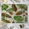 Hojas Verdes posavasos para plato de restaurante occidental