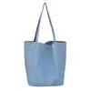 2025 Exportação Coreia do Sul Estilo Ins Carta Bolsa Grande Masculina e Feminina Xadrez Dupla Face Bolsa de Mão Ombro Tote de Lona