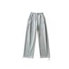 Pantalones Deportivos Casuales Bordados con Sonrisa Corte Holgado Pantalones Harem Estilo Americano Retro Reductores de Edad Cintura Alta Pantalones de Pierna Ancha con Caída para Mujer