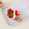 Llavero de Ramo Pequeño Tejido a Mano Terminado Regalo para el Día de San Valentín Día de la Madre Colgante Tejido Lindo Venta al por Mayor