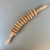 Bastão Massageador de Madeira Maciça com Rolo, Massageador da Coluna Cervical e Costas, Relaxamento Muscular, Bastão de Dente de Lobo Doméstico de Madeira, Artesanato Atacado