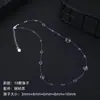 Colar Orvalho da Manhã Design de Nicho DIY Feito à Mão Cristal Transparente Contas Corrente de Pescoço Moda Contas Suspensas Corrente Clavicular