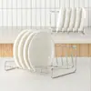 Estante de Almacenamiento de Cocina de Acero Inoxidable, Organizador Redondo para Platos, Escurridor, Estante Pequeño para Tabla de Cortar, Estante de Almacenamiento