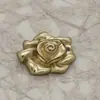 Botones metálicos de rosa tridimensional estilo francés de 18/28/55 mm para blusas, abrigos de piel y chaquetas con adornos florales decorativos