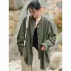 Em Estoque Design Novo Estilo Chinês Primavera e Outono Botão Retro Único Algodão e Linho Camisa de Chá Feminina Nicho Estilo Nacional Jaqueta