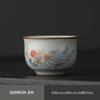 Taza de Té Ru Kiln Abertura Película Puede Elevar Taza de Degustación de Té Hogar Porcelana Ru Taza Individual Juego de Té Kung Fu Jaula de Té Tazón de Té Pequeño Taza para Oler el Aroma