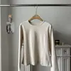 Capa base esencial para principios de primavera: Camiseta Básica Versátil de Manga Larga de Algodón para Mujer con Cuello Redondo, Adecuada para Usar en Capas y Uso a Largo Plazo