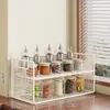 Estante de Especias para Cocina Estante Multifuncional para Almacenamiento de Condimentos en Encimera Organizador de Utensilios de Cocina para Aceite Sal Salsa de Soja Vinagre Estante