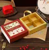 Caja de Regalo Nueva para el Festival del Medio Otoño 2026 para 6 Pasteles Lunares Cremosos de Conejo de Jade y Pasteles de Yema de Huevo, Caja de Regalo Vacía de Mano