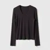Fibra de Tencel + Lana Cuello Alto Manga Larga Color Sólido Camiseta Casual Top Estilo Primavera y Otoño para Mujer