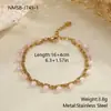 Colar de Zircônia de Design de Nicho Europeu e Americano Transfronteiriço Corrente de Clavícula de Aço Inoxidável Pulseira de Contas Joias de Mão Exquisite