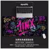 Mousepad extra grande para escritório com teclas de atalho, teclado de computador, jogos e bordas grossas.