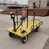 Camión de plataforma de cuatro ruedas tipo automóvil, camión de cemento para construcción de ingeniería de carreteras y puentes, camión de plataforma eléctrico pequeño.