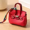 Mini bolso platino, charm para bolso de mujer, accesorio de llavero de coche lindo y creativo, bolsa para auriculares, bolsa para lápiz labial, bolso tipo cubo