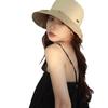 Chapéu de Palha com Laço Celebre Cyber Designer Verão Férias Feminino Chapéu de Sol Protetor Solar Chapéu de Palha Costura de Palha Chapéu de Pescador