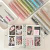 A5 Aumento Flash Crystal PVC Hojas sueltas Shell 6 agujeros Clip de color Libro de hojas sueltas 3 pulgadas 6 pulgadas Tarjeta Goo Libro de almacenamiento de tarjetas pequeñas