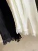 Falda Irregular con Empalme de Encaje para Mujer, Nuevo Estilo Primavera/Verano 2026, Textura de Satén de Seda de Acetato, Elegante Falda Ajustada al Cuerpo que Resalta la Cadera
