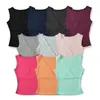 Colete casual sem mangas com decote V cruzado para mulheres, slim fit, que valoriza a silhueta, top de base, cor sólida, cintura alta, elástico, verão, para usar ao ar livre