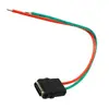 Conector Fêmea USB Tipo-C 2P Soldagem por Fio à Prova d'Água com Cabo Typec Porta de Carregamento à Prova d'Água Cabeça Fêmea Tyc Carregamento com Luz