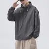 Ropa con Protección Solar para Hombre Verano Nuevo Estilo Ligera y Delgada Sensación de Hielo Transpirable con Capucha Ropa con Protección Solar para Hombre y Mujer Ocio al Aire Libre Ropa para la Piel Chaqueta